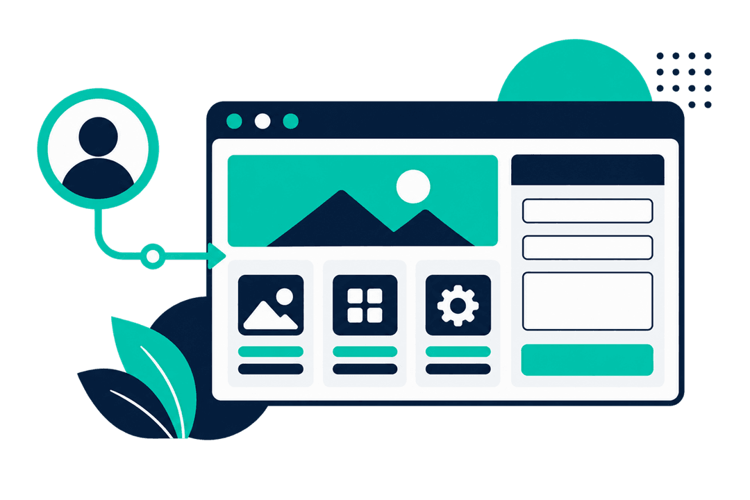 Illustration of an external web portal with a submission form